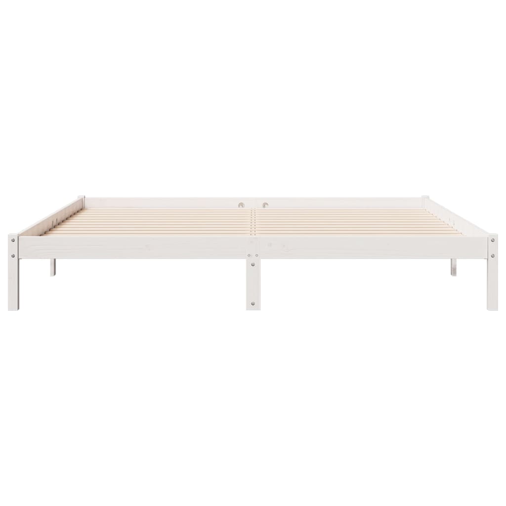 Cadre de lit extra long sans matelas 180x210 cm bois massif pin - XIOS