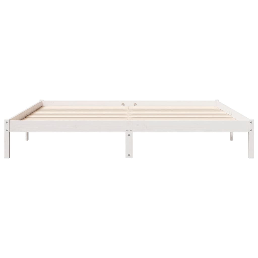 Cadre de lit extra long sans matelas 200x210 cm bois massif pin - XIOS