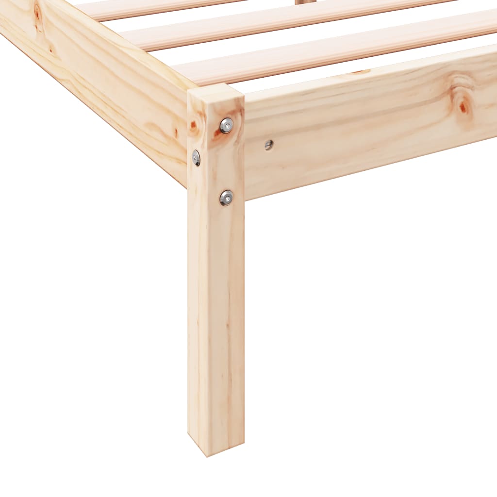 Cadre de lit extra long sans matelas 90x220 cm bois massif pin - XIOS