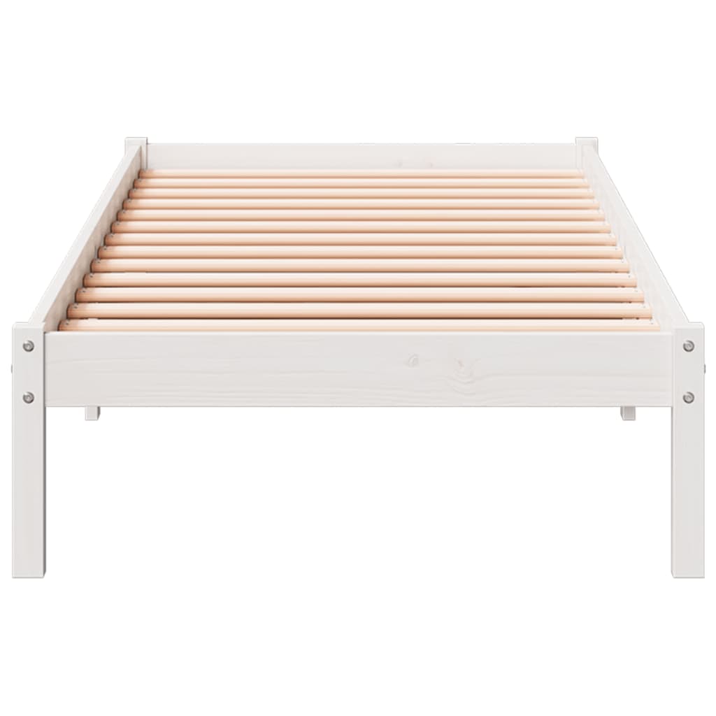 Cadre de lit extra long sans matelas 100x220 cm bois massif pin - XIOS