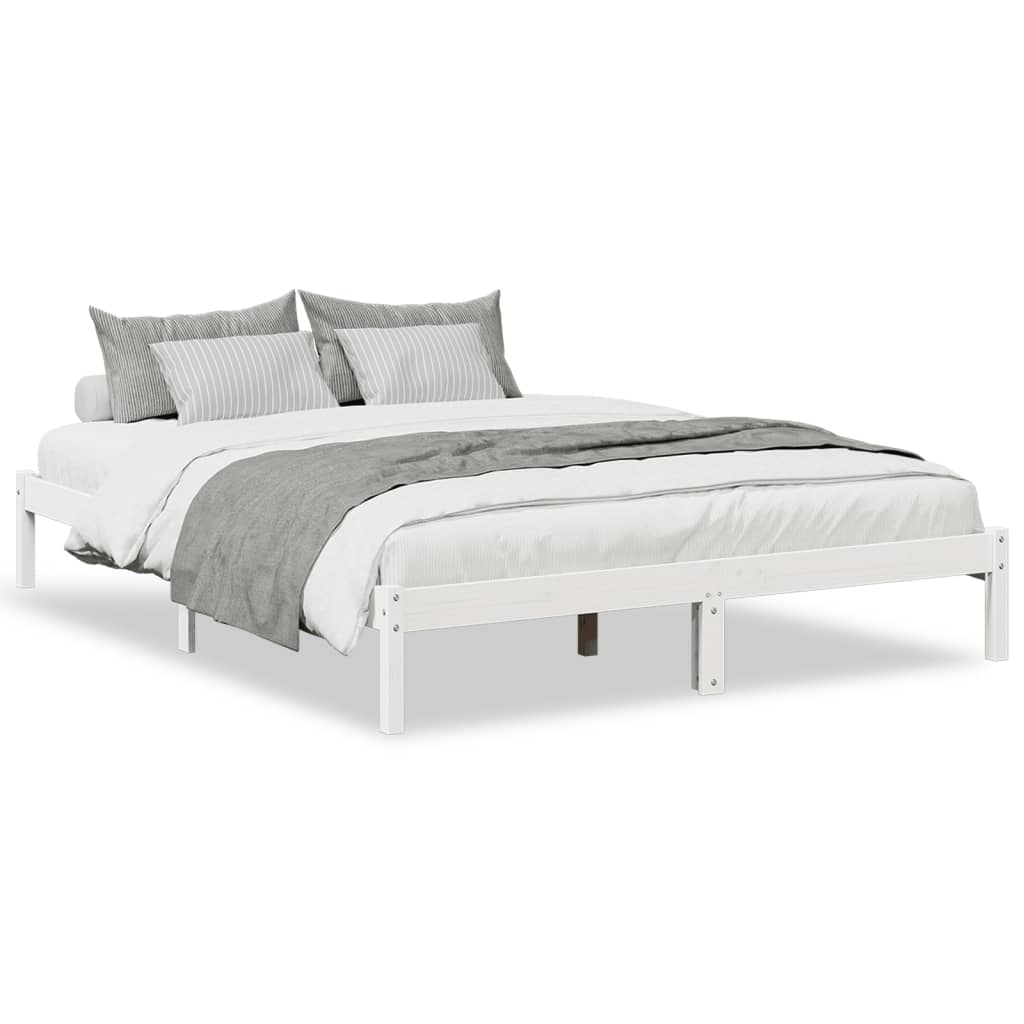 Cadre de lit extra long sans matelas 160x220 cm bois massif pin - XIOS