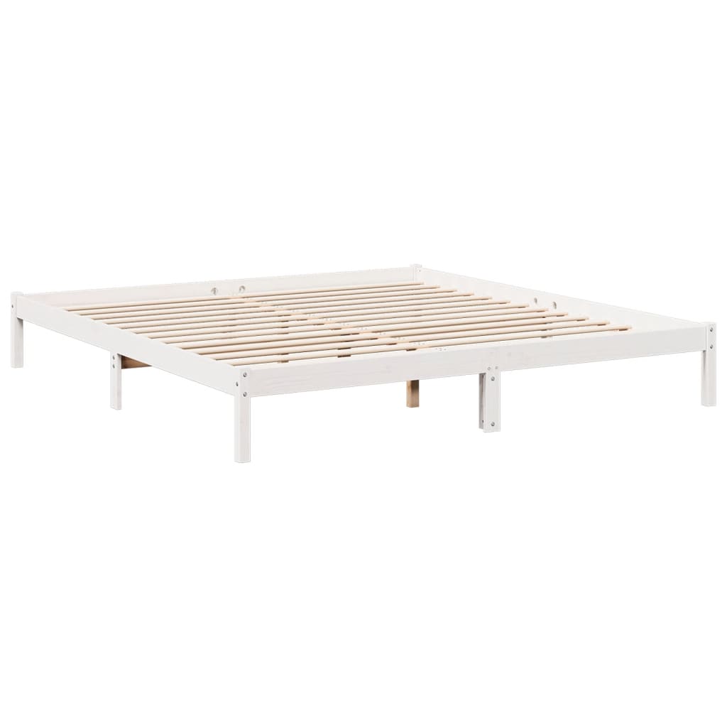 Cadre de lit extra long sans matelas 180x220 cm bois massif pin - XIOS