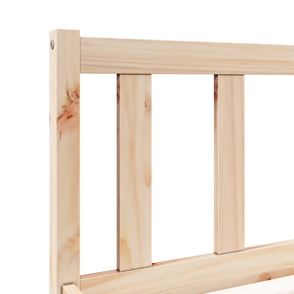 Cadre de lit extra long sans matelas 90x210 cm bois massif pin - XIOS