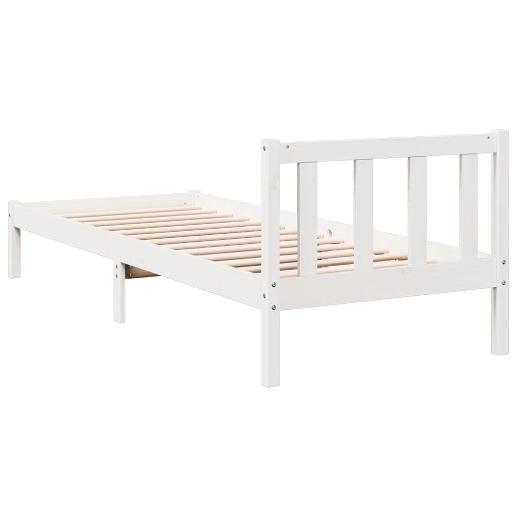 Cadre de lit extra long sans matelas 90x210 cm bois massif pin - XIOS