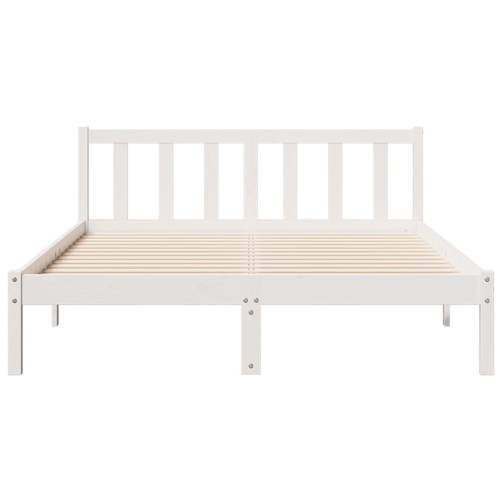 Cadre de lit extra long sans matelas 140x210 cm bois massif pin - XIOS