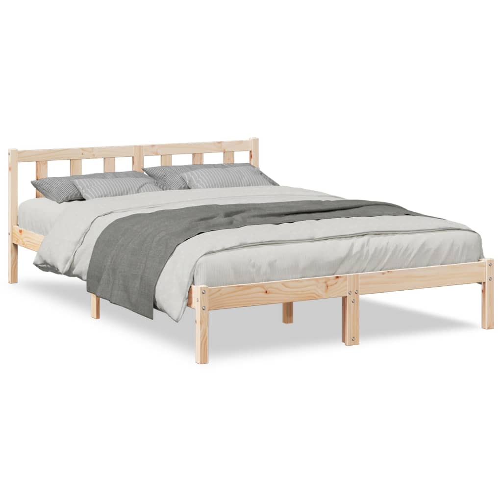 Cadre de lit extra long sans matelas 160x210 cm bois massif pin - XIOS