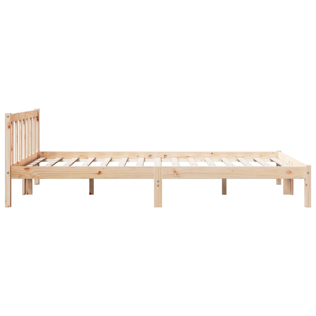 Cadre de lit extra long sans matelas 160x210 cm bois massif pin - XIOS