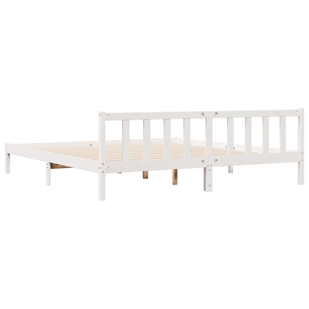 Cadre de lit extra long sans matelas 180x210 cm bois massif pin - XIOS