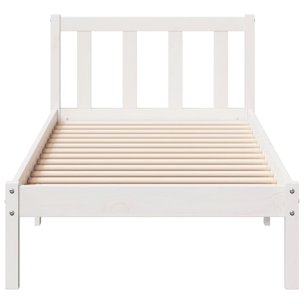 Cadre de lit extra long sans matelas 80x220 cm bois massif pin - XIOS
