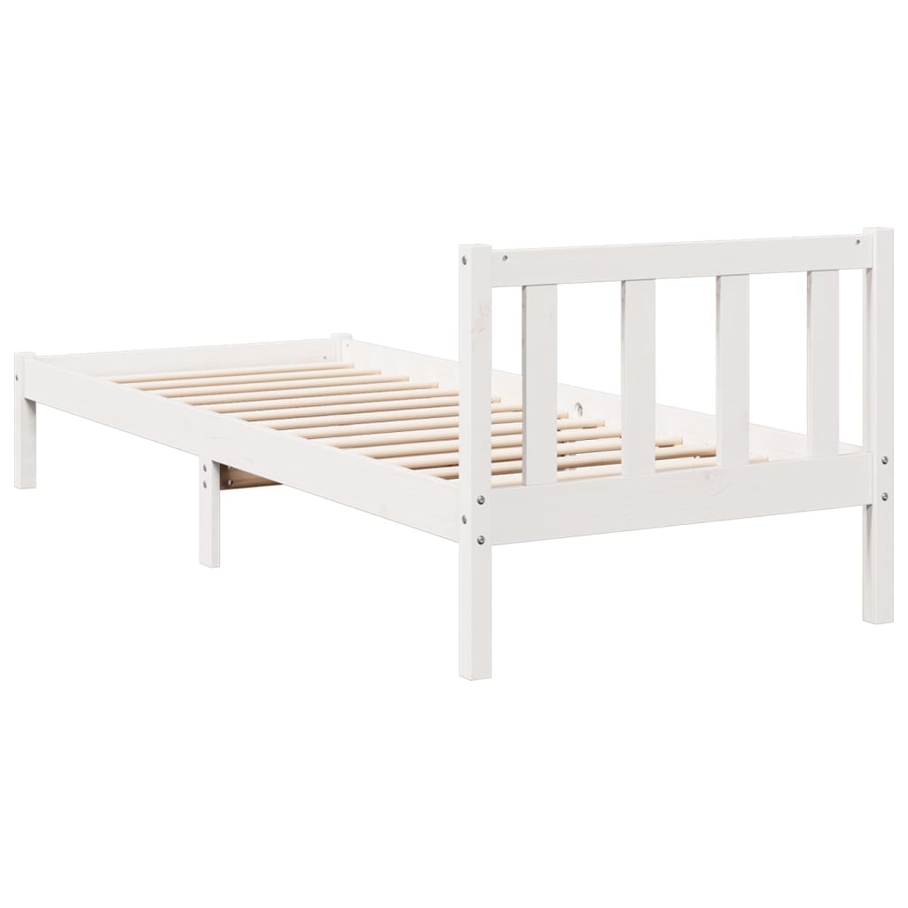 Cadre de lit extra long sans matelas 80x220 cm bois massif pin - XIOS