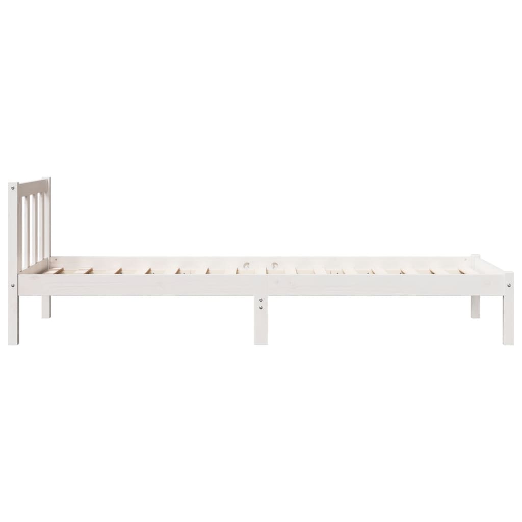 Cadre de lit extra long sans matelas 90x220 cm bois massif pin - XIOS