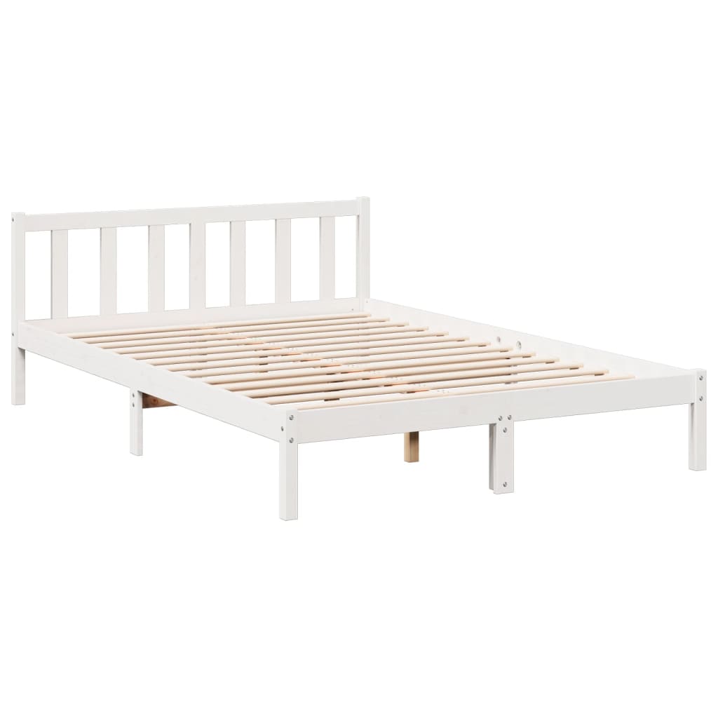 Cadre de lit extra long sans matelas 140x220 cm bois massif pin - XIOS