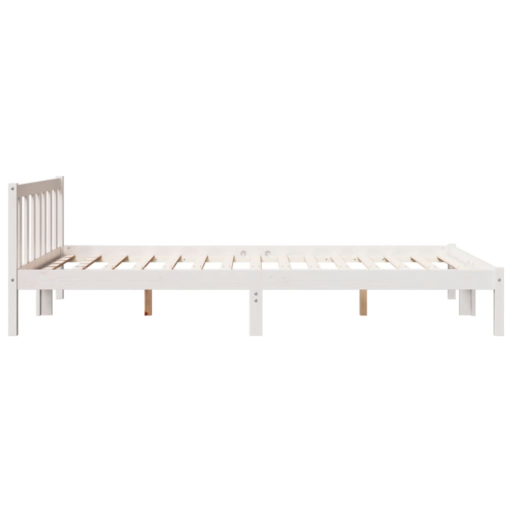 Cadre de lit extra long sans matelas 160x220 cm bois massif pin - XIOS
