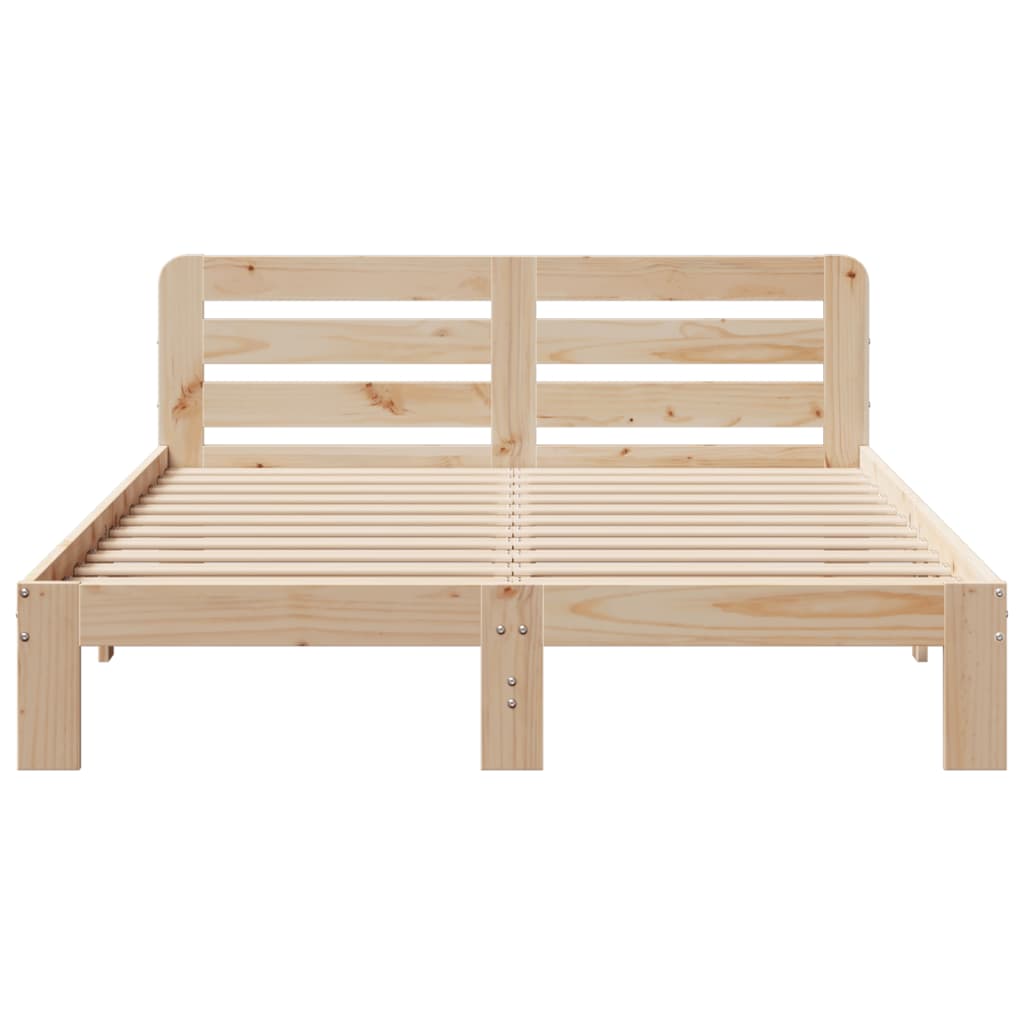 Cadre de lit sans matelas 140x200 cm bois massif de pin - XIOS