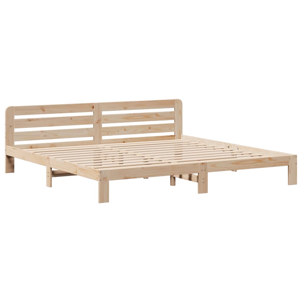 Cadre de lit sans matelas 200x200 cm bois massif de pin - XIOS
