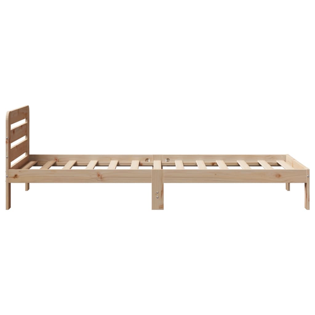 Cadre de lit sans matelas 90x190 cm bois de pin massif - XIOS