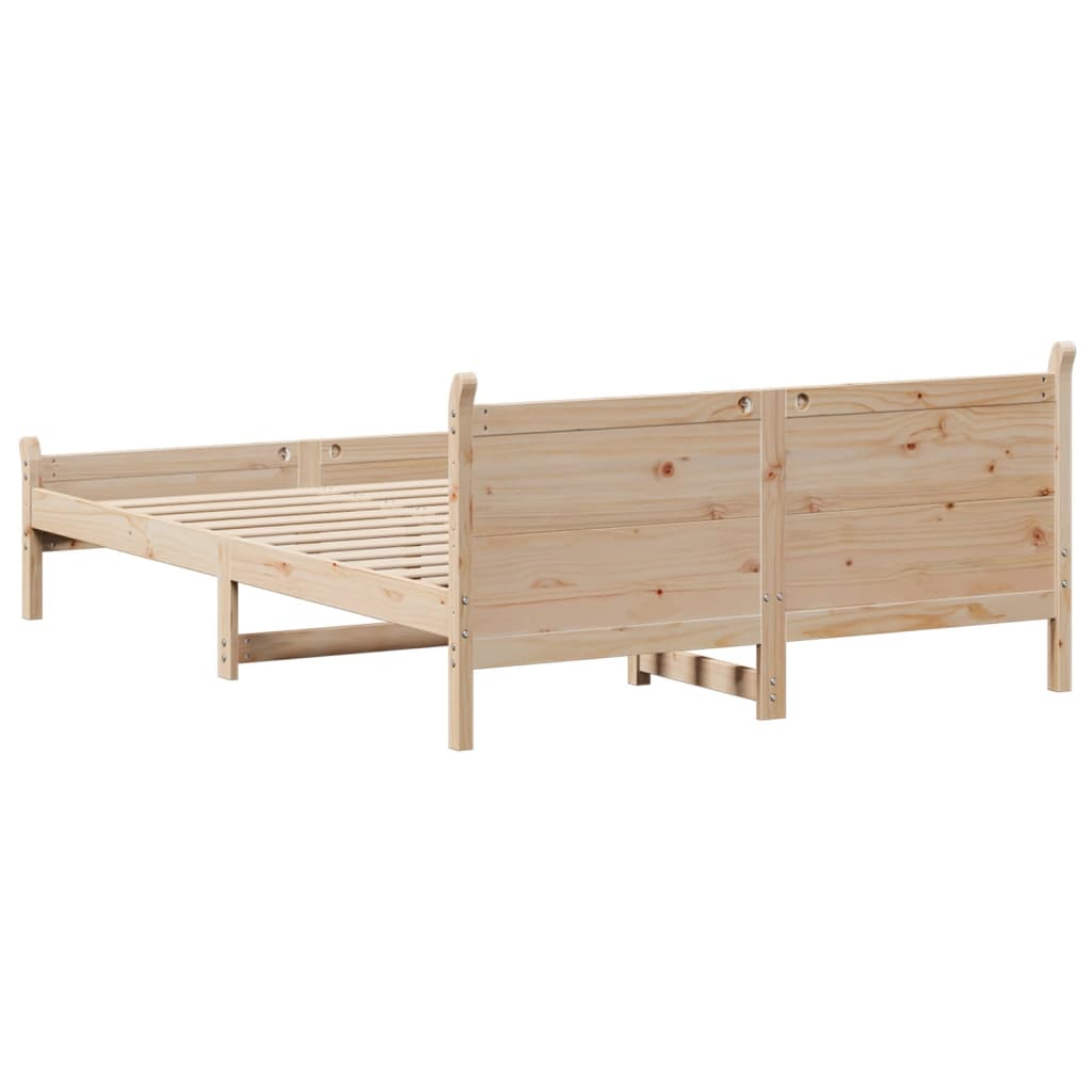 Cadre de lit sans matelas 120x200 cm bois de pin massif - XIOS