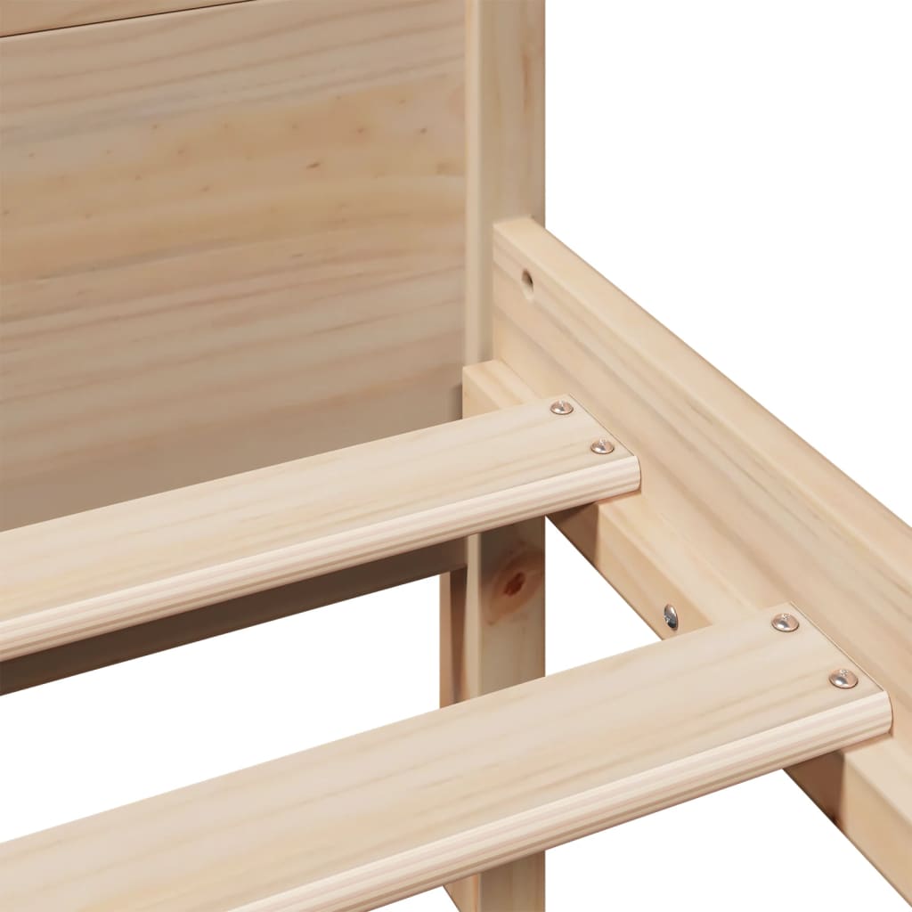 Cadre de lit sans matelas 75x190 cm bois de pin massif - XIOS