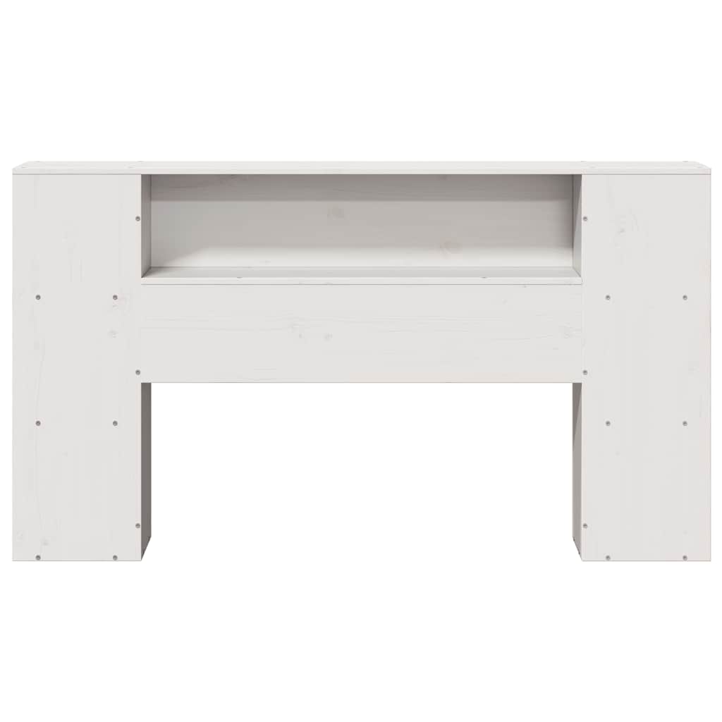 Tête de lit avec rangement blanc 150 cm bois massif de pin - XIOS