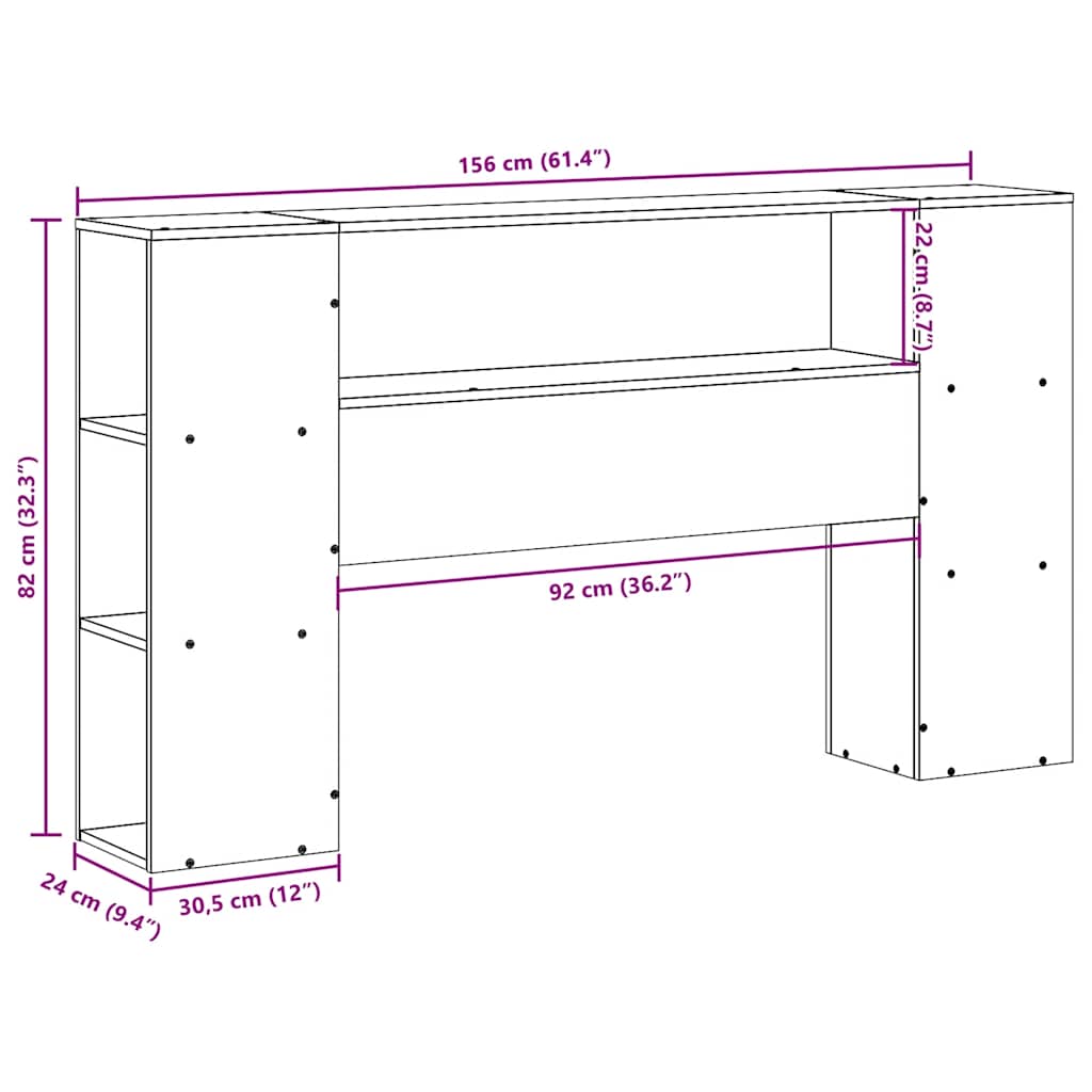 Tête de lit avec rangement blanc 150 cm bois massif de pin - XIOS