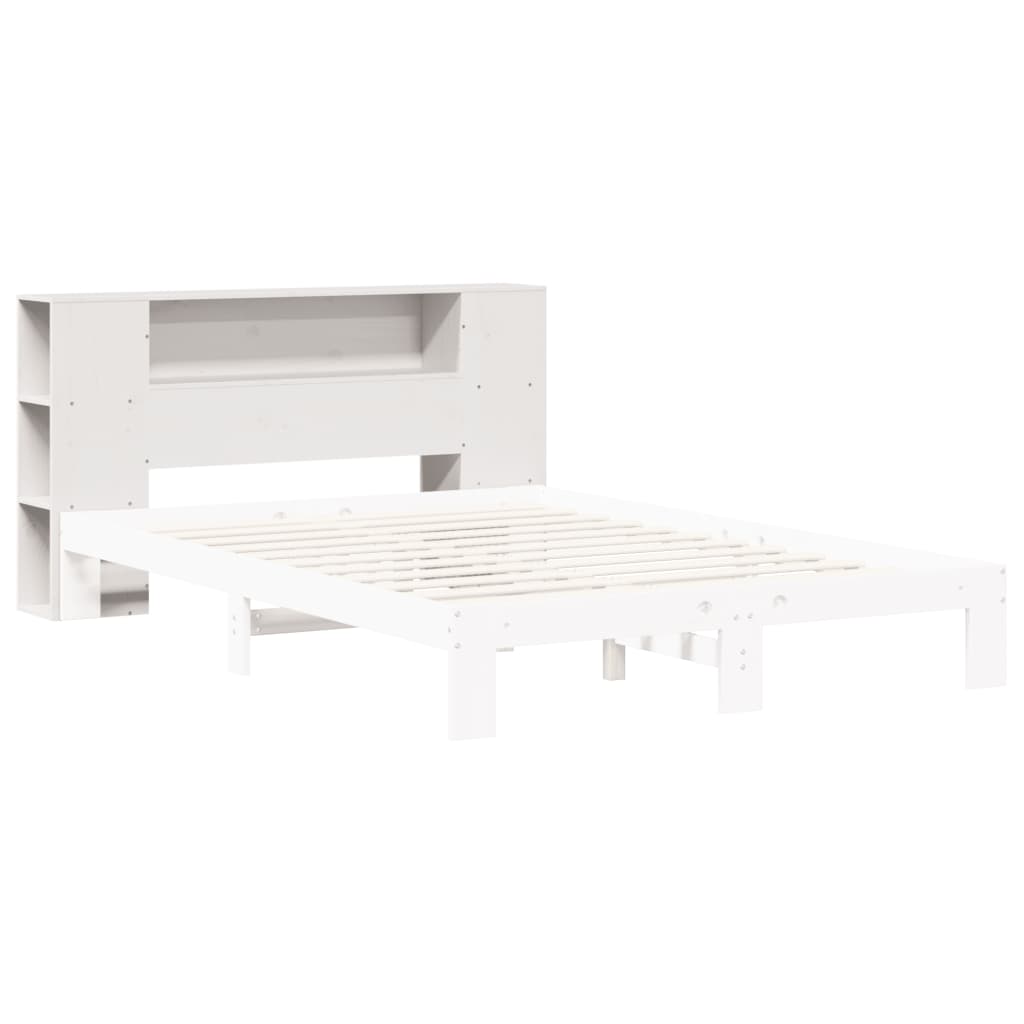 Tête de lit avec rangement blanc 120 cm bois massif de pin - XIOS