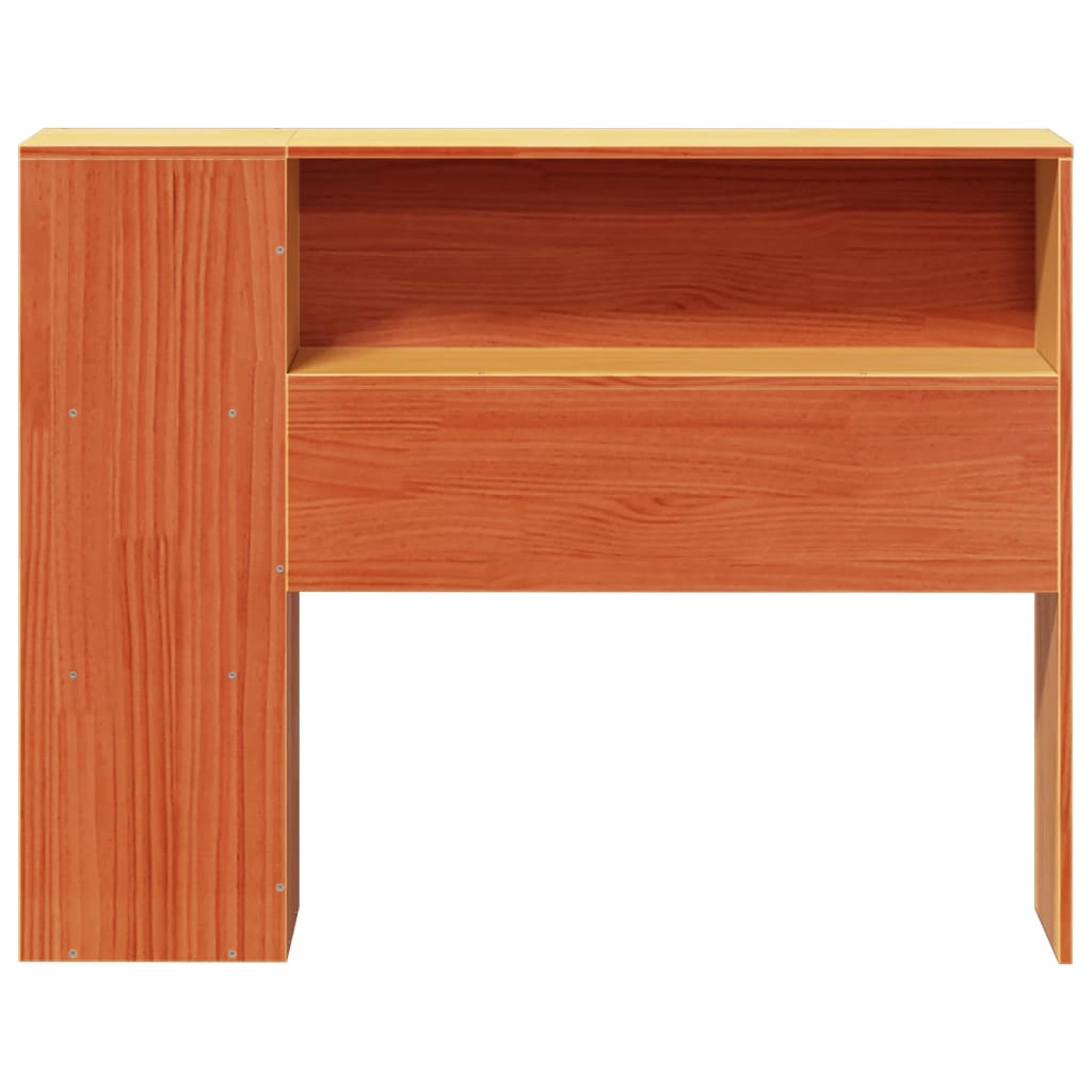Tête de lit avec rangement cire marron 75 cm bois massif de pin - XIOS