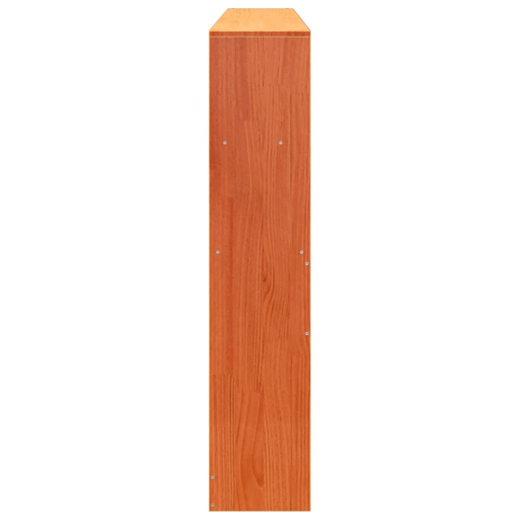 Tête de lit avec rangement cire marron 200cm bois massif de pin - XIOS