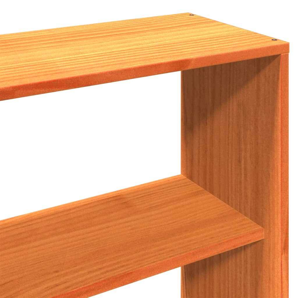 Tête de lit avec rangement cire marron 200cm bois massif de pin - XIOS
