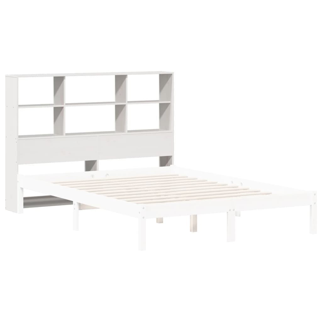 Tête de lit avec rangement blanc 140 cm bois massif de pin - XIOS