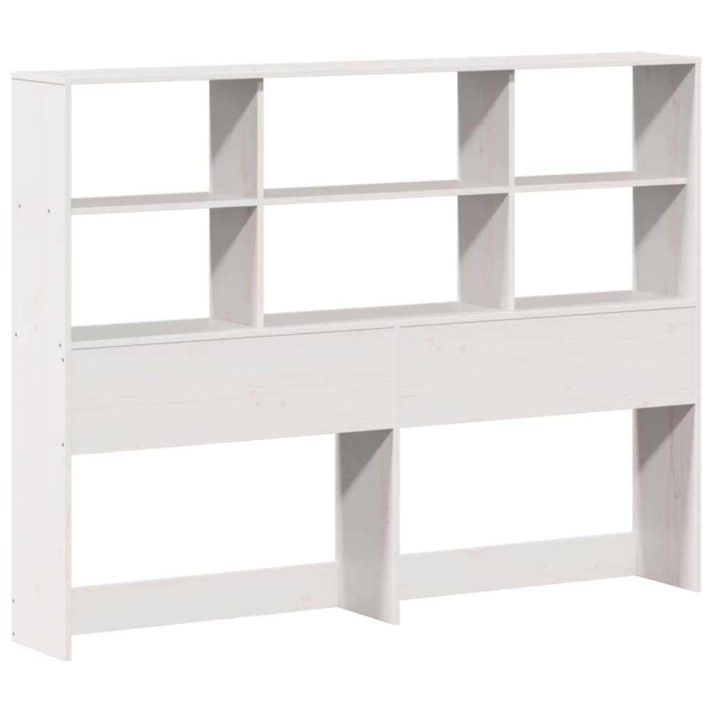 Tête de lit avec rangement blanc 120 cm bois massif de pin - XIOS