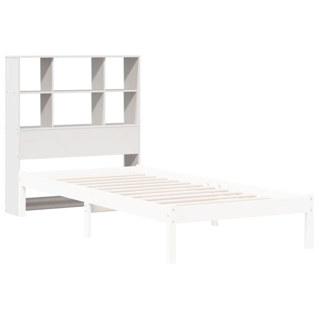 Tête de lit avec rangement blanc 90 cm bois massif de pin - XIOS