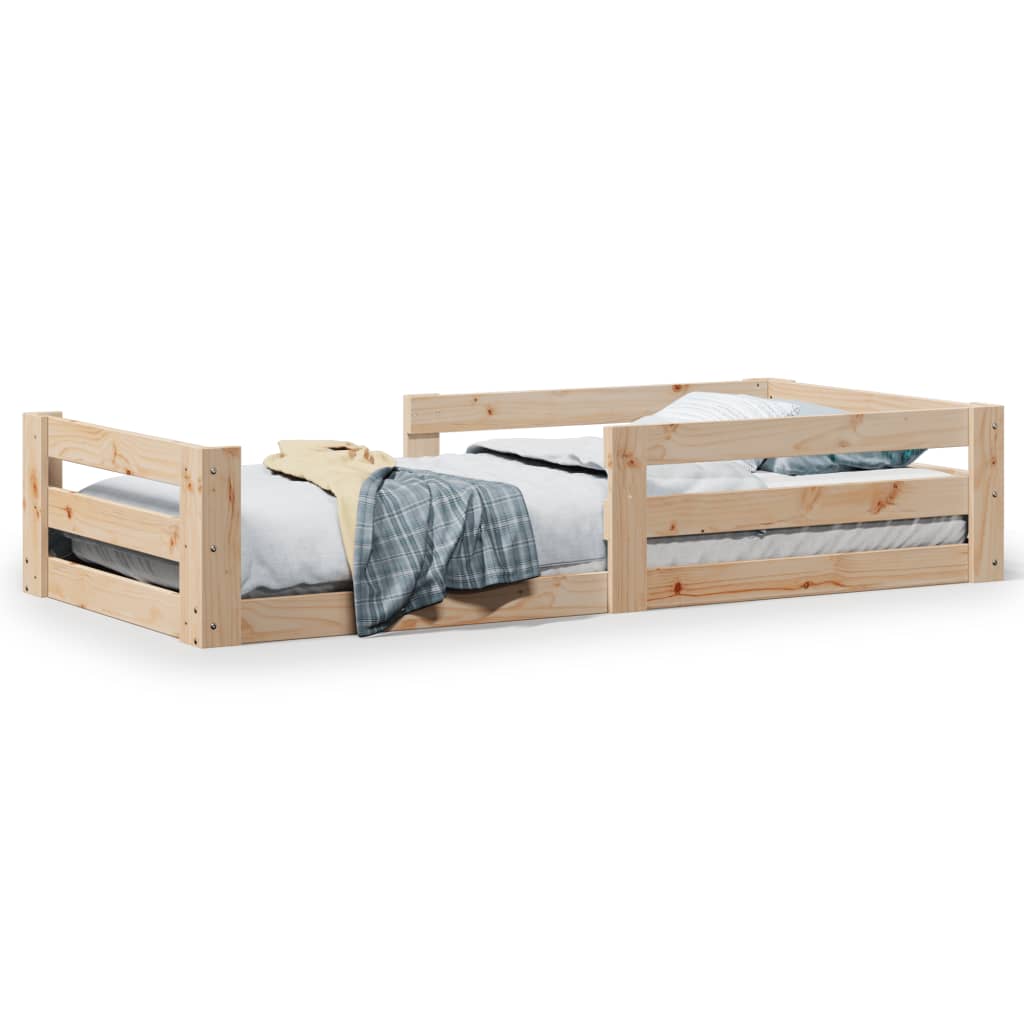 Cadre de lit sans matelas 90x200 cm bois de pin massif - XIOS
