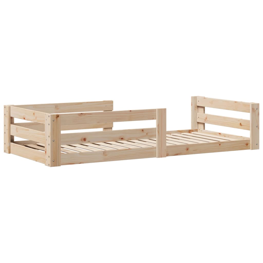Cadre de lit sans matelas 90x200 cm bois de pin massif - XIOS