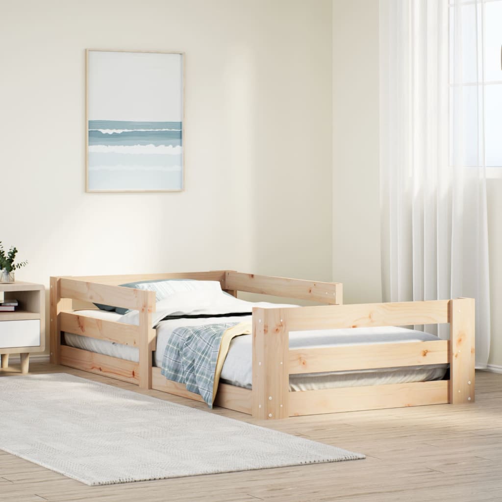 Cadre de lit sans matelas 90x200 cm bois de pin massif - XIOS