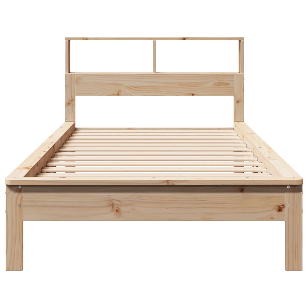 Lit bibliothèque sans matelas 75x190 cm bois de pin massif - XIOS