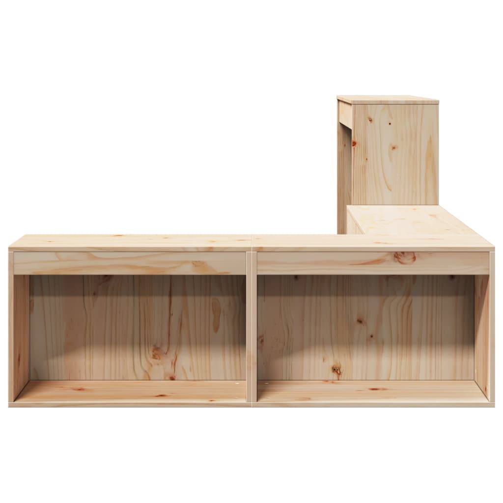 Table de chevet avec bureau 232x122x75 cm bois de pin massif - XIOS