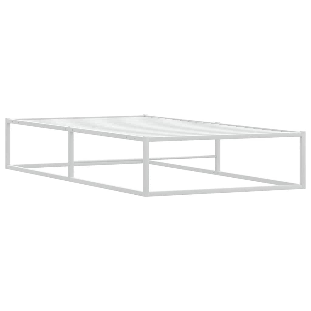 Cadre de lit sans matelas blanc 100x200 cm métal - XIOS