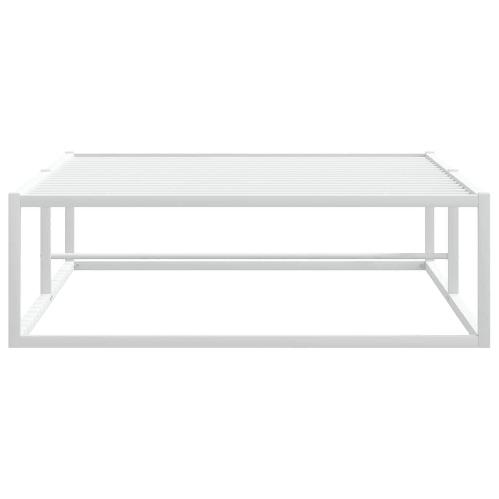 Cadre de lit sans matelas blanc 100x200 cm métal - XIOS