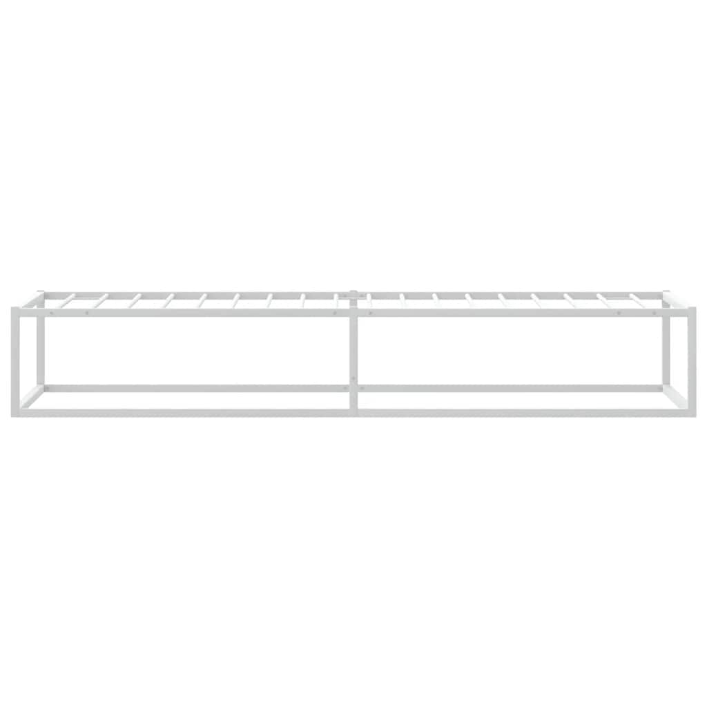 Cadre de lit sans matelas blanc 100x200 cm métal - XIOS
