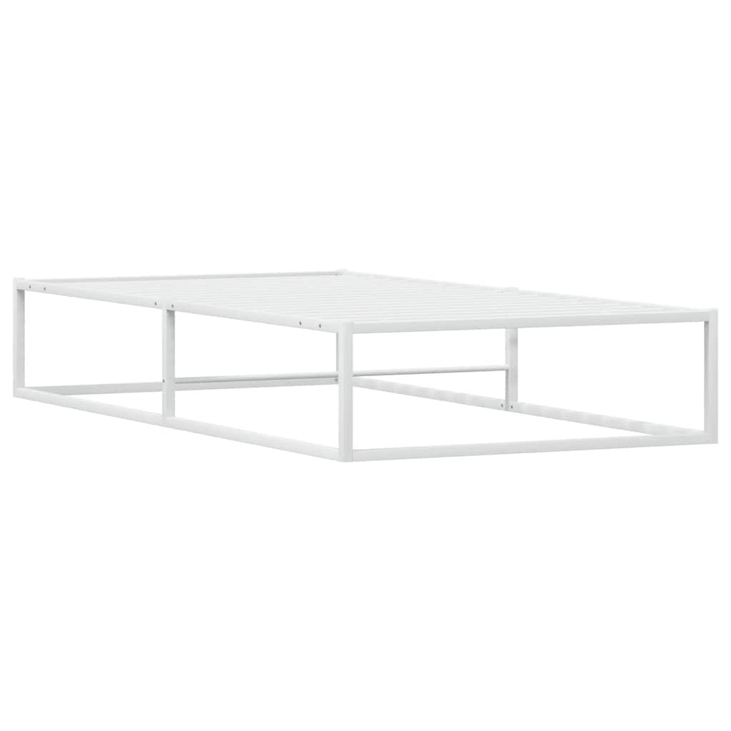 Cadre de lit sans matelas blanc 100x200 cm métal - XIOS