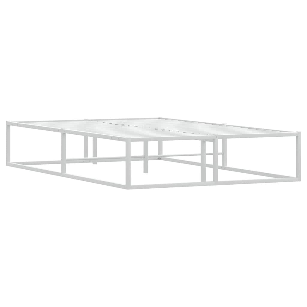 Cadre de lit sans matelas blanc 120x200 cm métal - XIOS