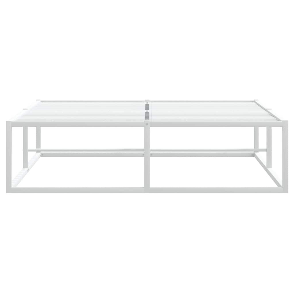 Cadre de lit sans matelas blanc 120x200 cm métal - XIOS