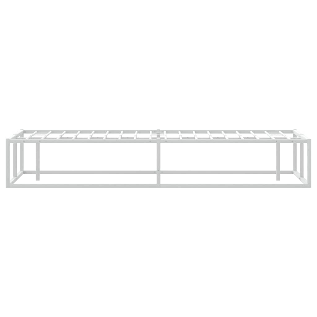 Cadre de lit sans matelas blanc 120x200 cm métal - XIOS
