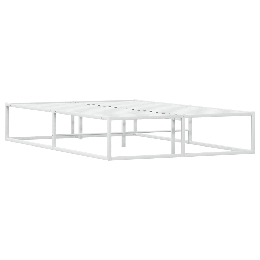 Cadre de lit sans matelas blanc 120x200 cm métal - XIOS