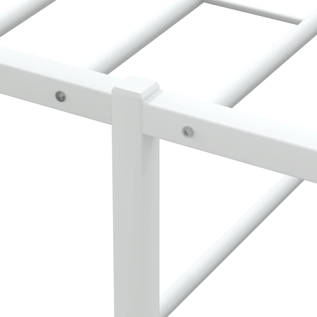 Cadre de lit sans matelas blanc 120x200 cm métal - XIOS