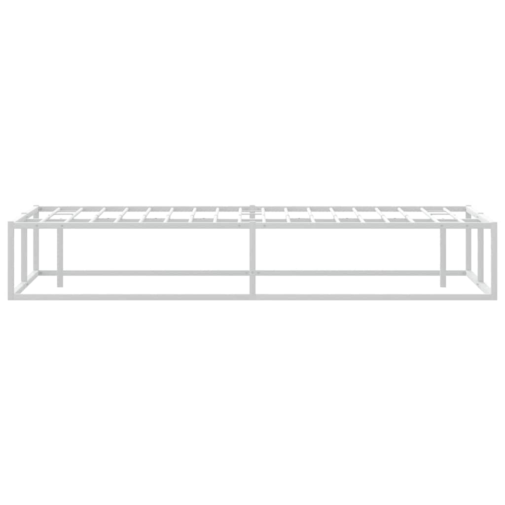Cadre de lit sans matelas blanc 140x200 cm métal - XIOS