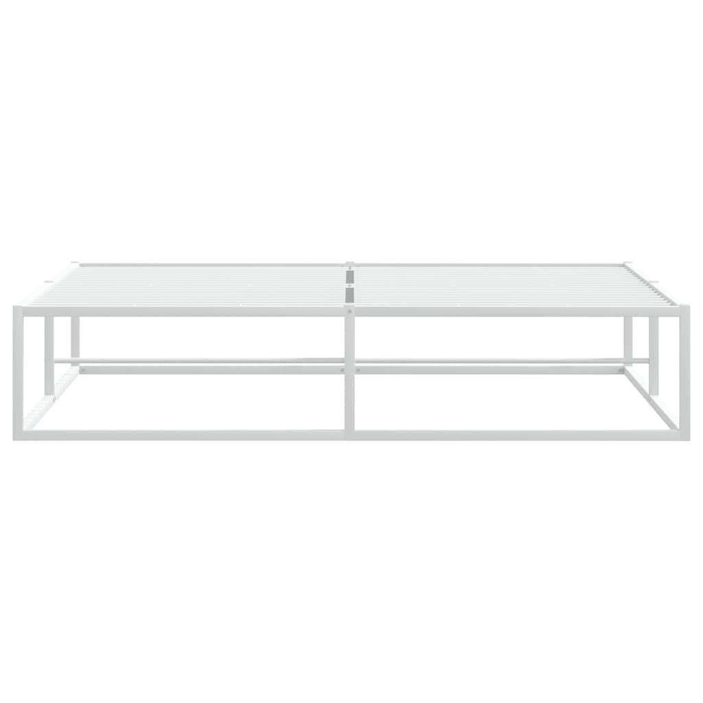 Cadre de lit sans matelas blanc 160x200 cm métal - XIOS