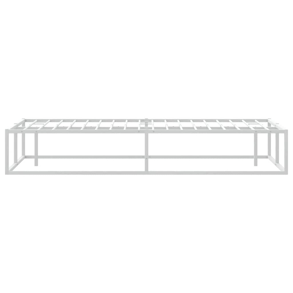 Cadre de lit sans matelas blanc 160x200 cm métal - XIOS