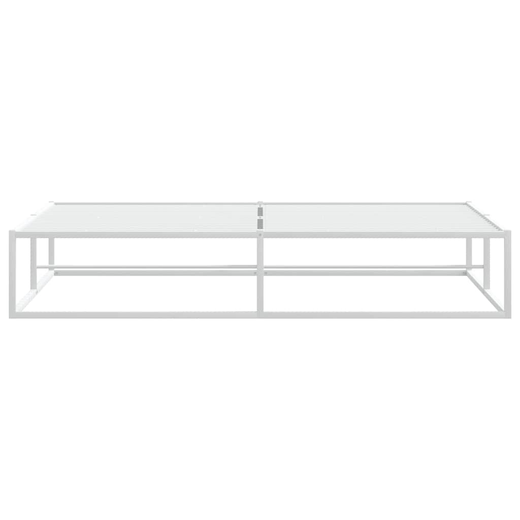 Cadre de lit sans matelas blanc 180x200 cm métal - XIOS