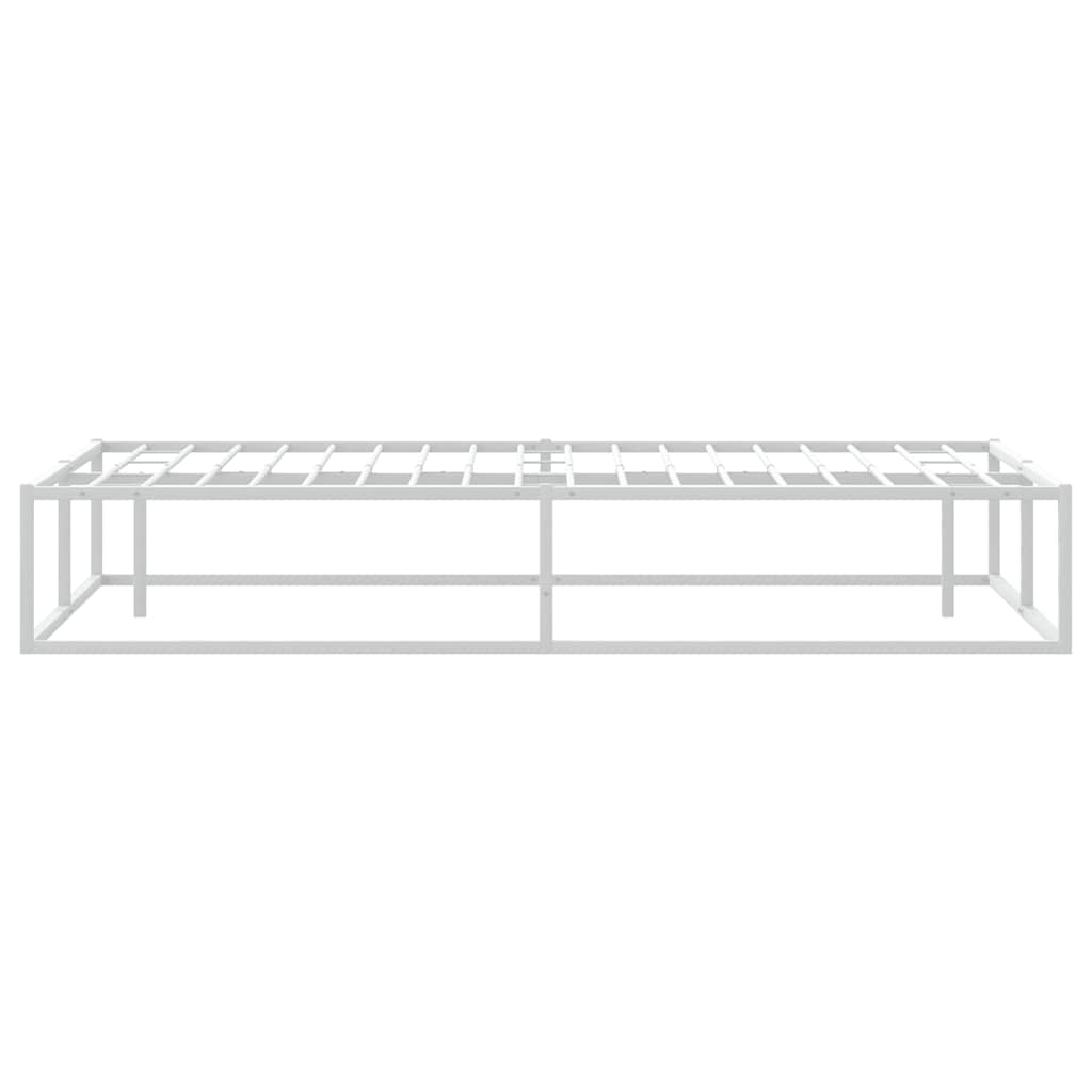 Cadre de lit sans matelas blanc 180x200 cm métal - XIOS